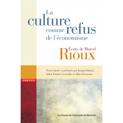Contents : La culture comme refus de l’économisme. Écrits de Marcel Rioux