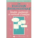 La variation sociolinguistique - Modèle québécois et méthode d'analyse de Claude Tousignant : Chapter 1