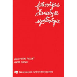 Principes d'analyse syntaxique de Jean-Pierre Paillet et André Dugas : Chapter 1